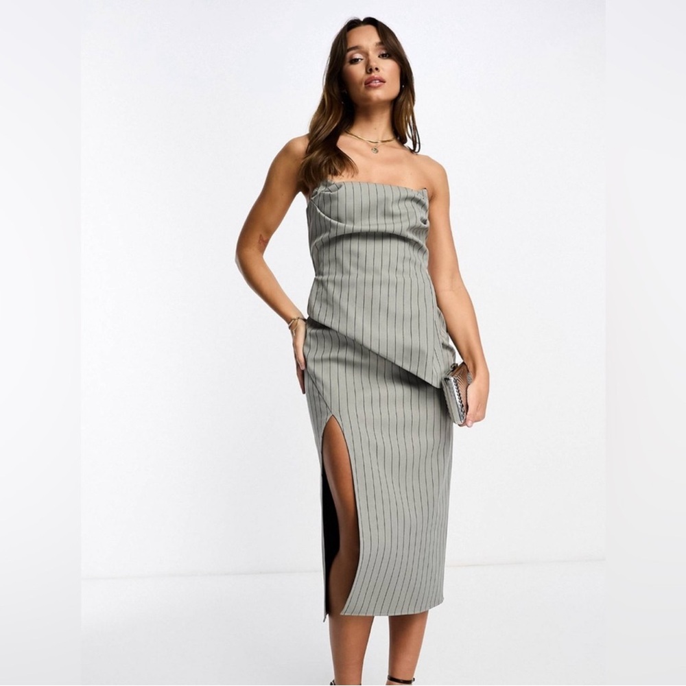 ASOS Pinstripe MIDI Dress
